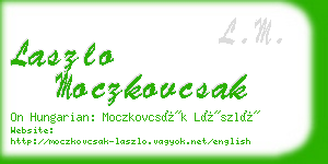 laszlo moczkovcsak business card